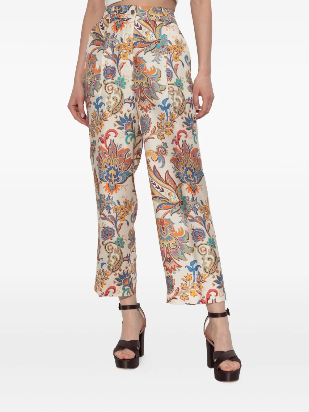 ETRO paisley-print trousers Beige