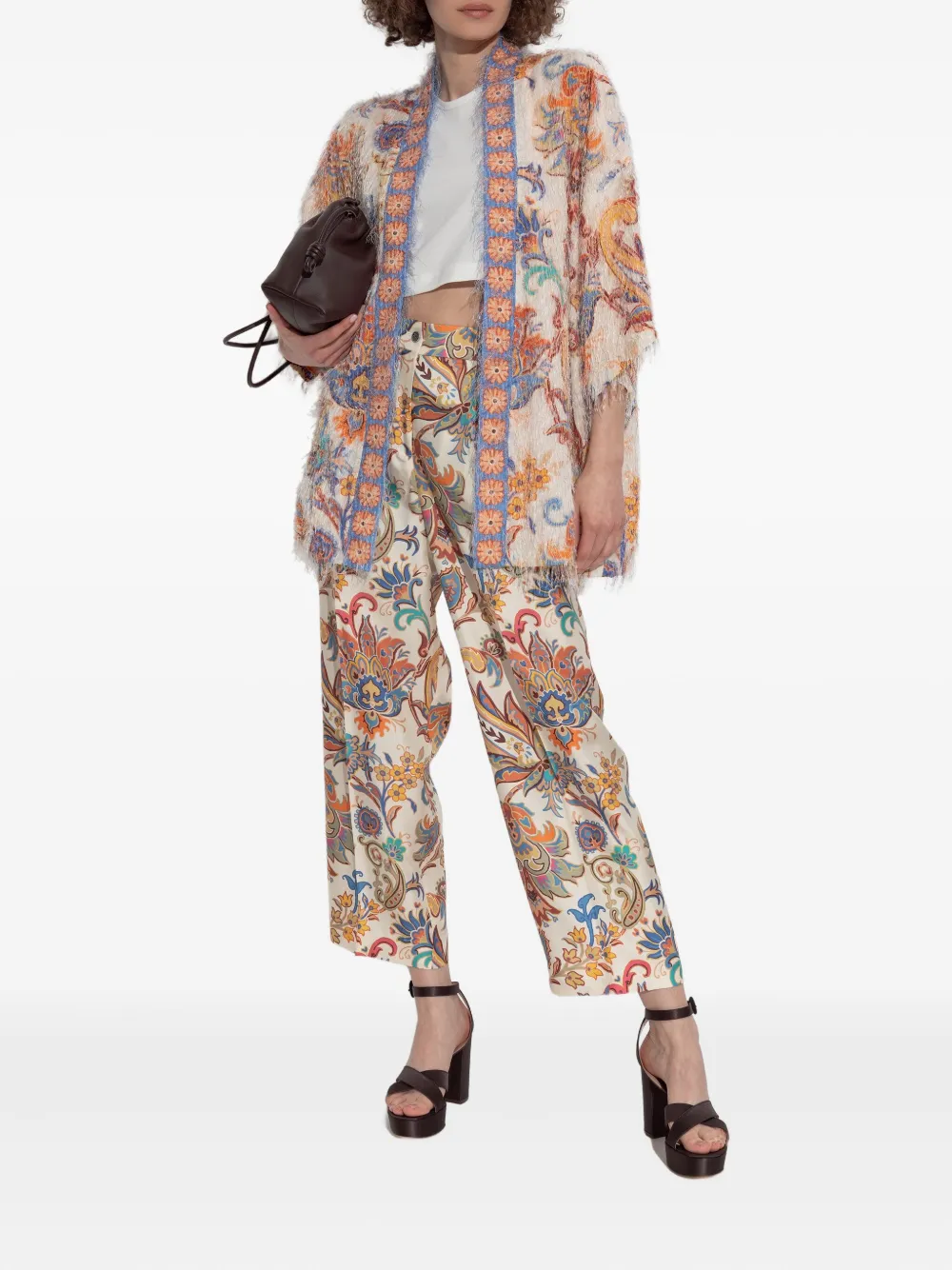 ETRO paisley-print trousers Beige