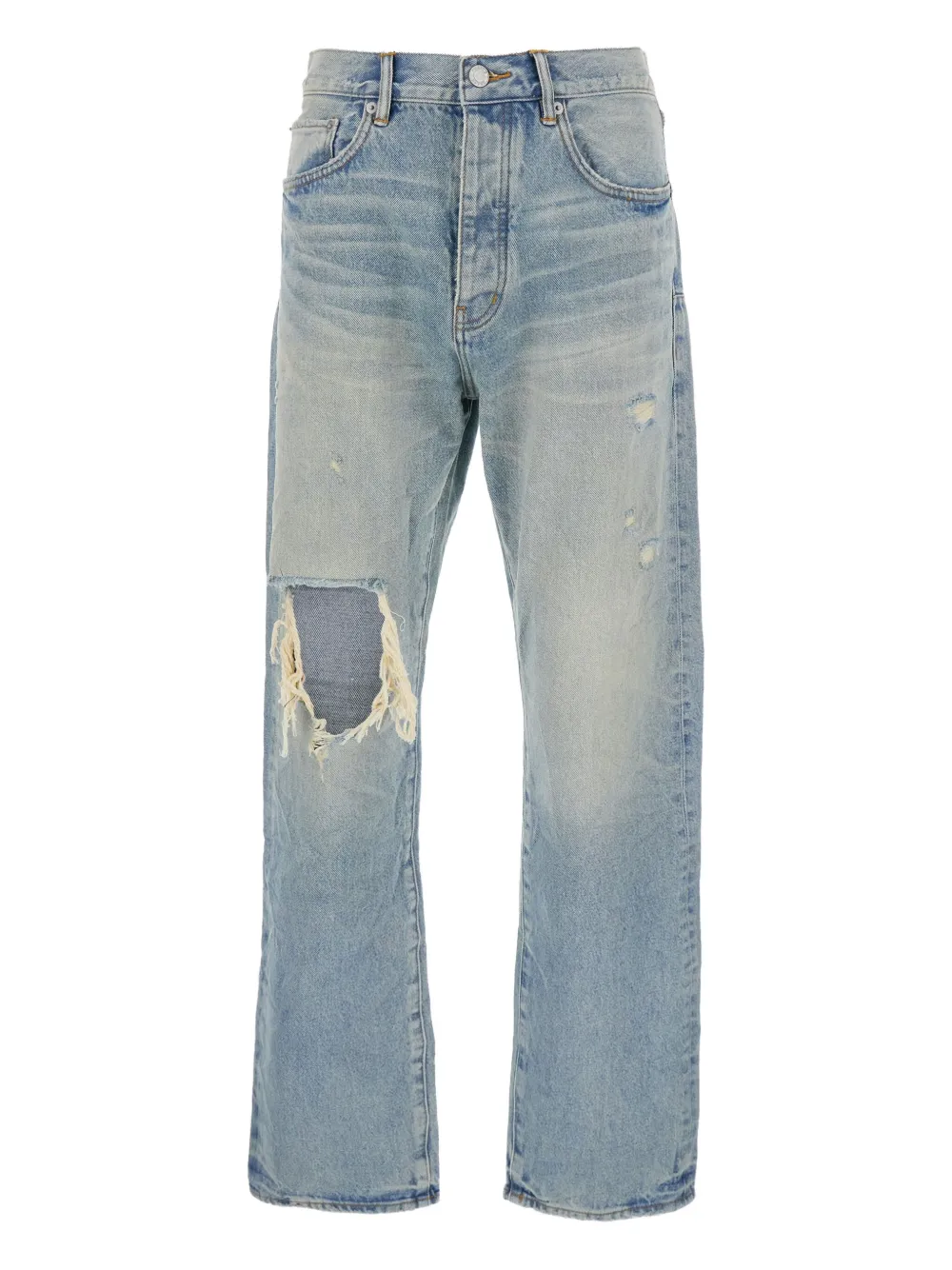 Purple Brand logo-patch ripped jeans | Blue | Image 1