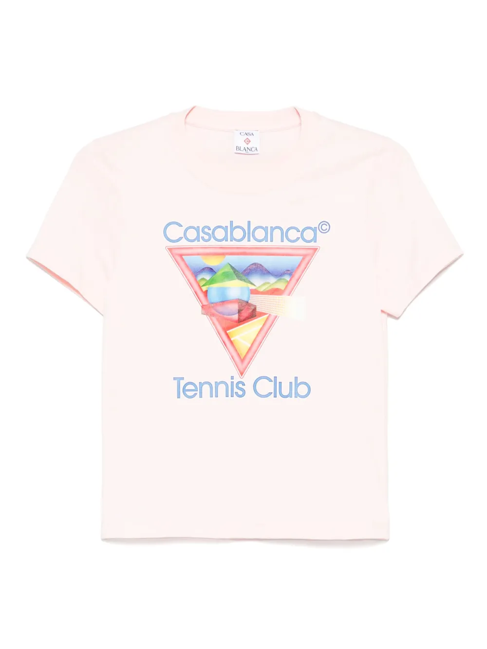 Casablanca Tennis Club T-shirt met grafische print Roze