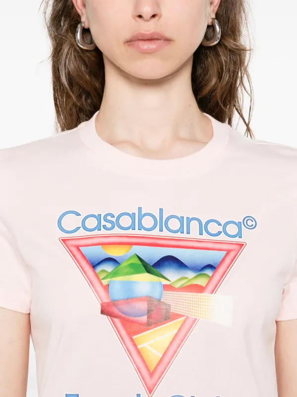 【関税込み】Casablanca ピンク Tennis Club Tシャツ Casablanca Pink Tennis Club T-Shirt Casablanca