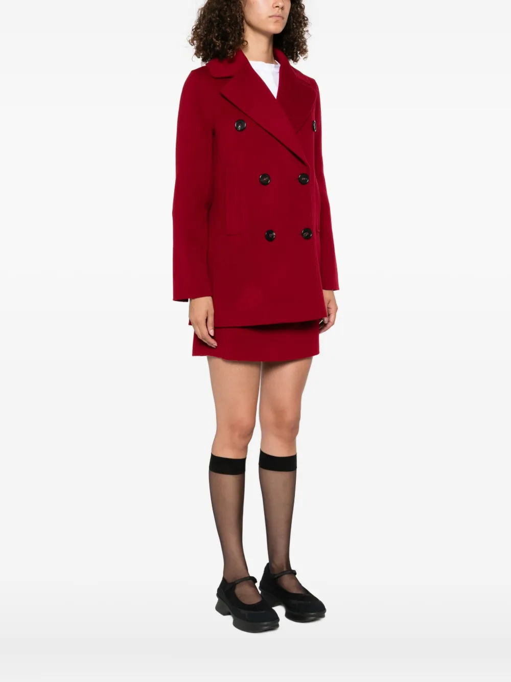 'S Max Mara double-breasted wool coat Rood