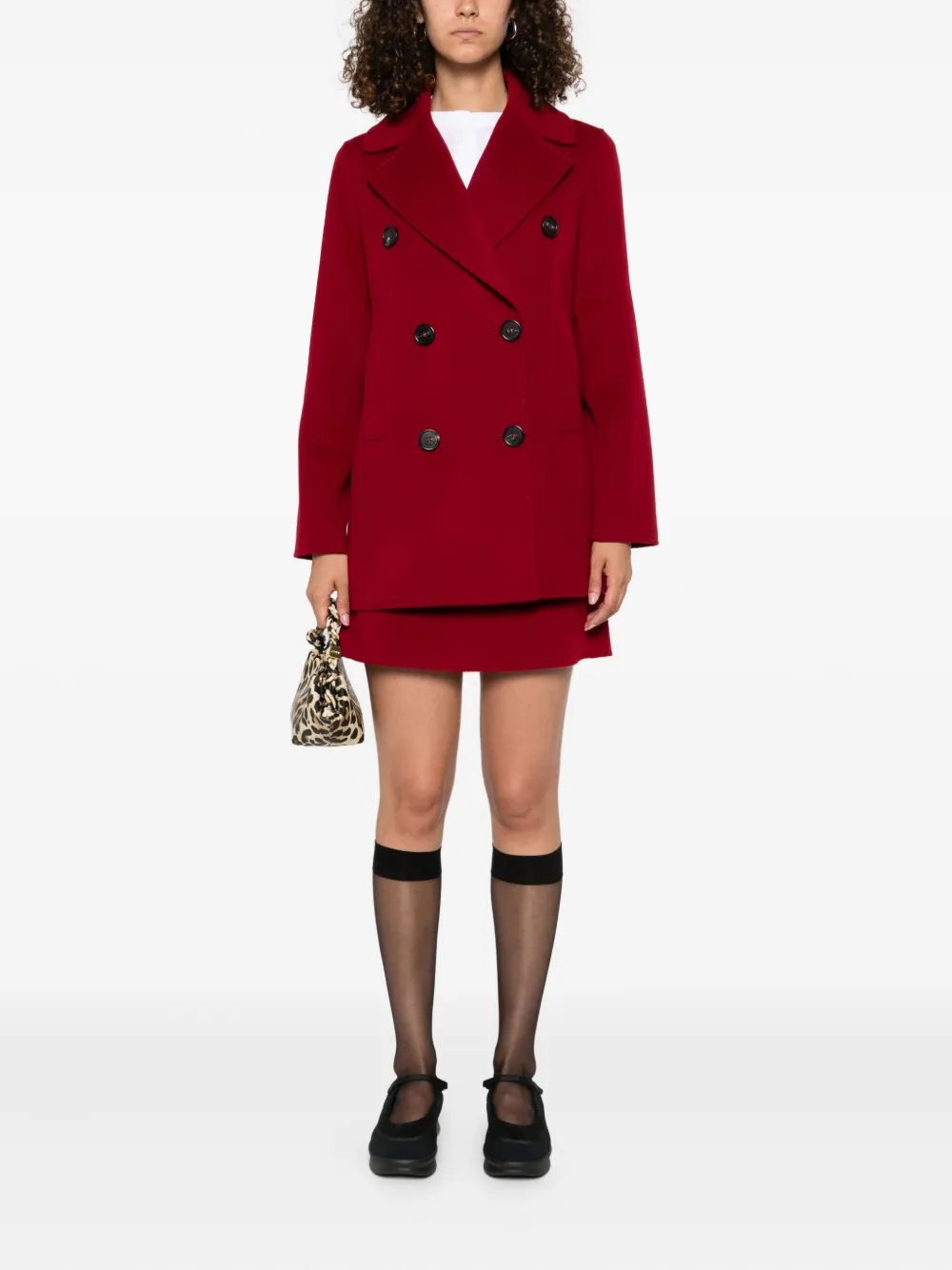 'S Max Mara double-breasted wool coat Rood