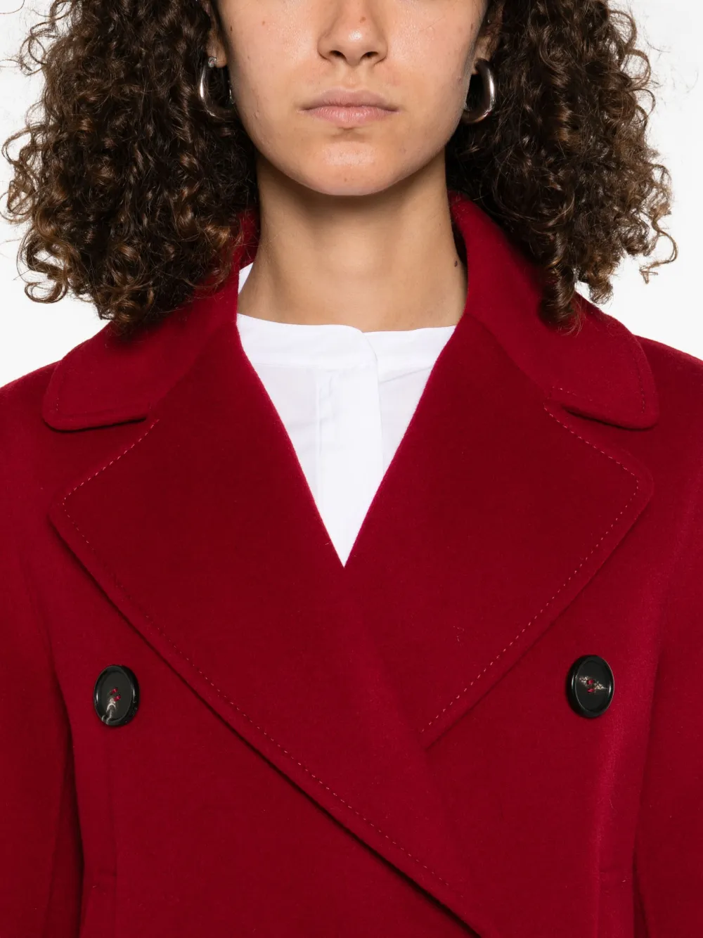 'S Max Mara double-breasted wool coat Rood