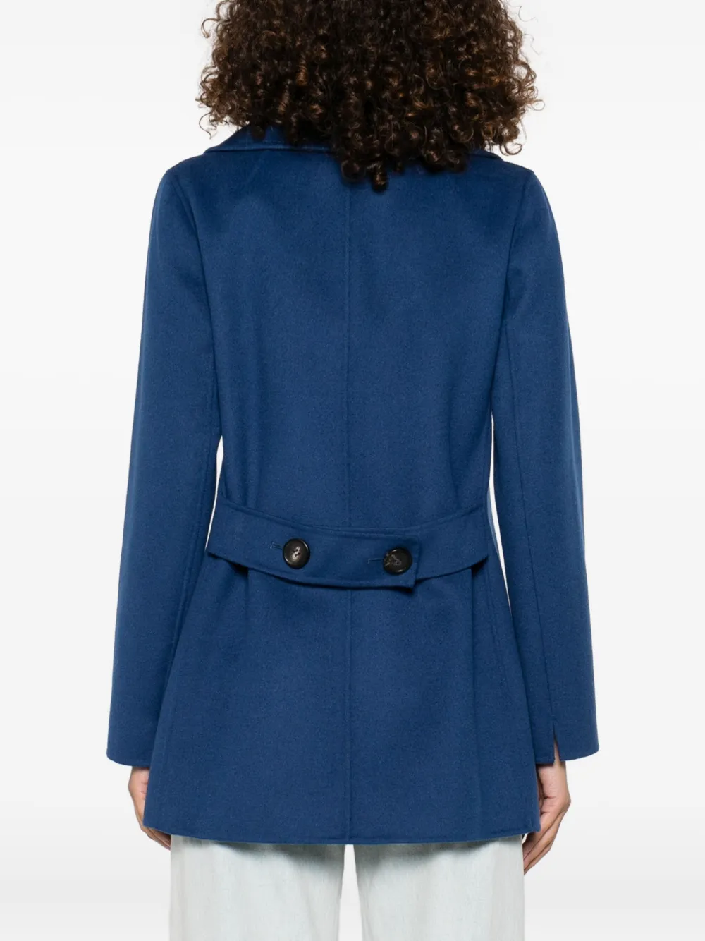 'S Max Mara double-breasted wool coat Blauw
