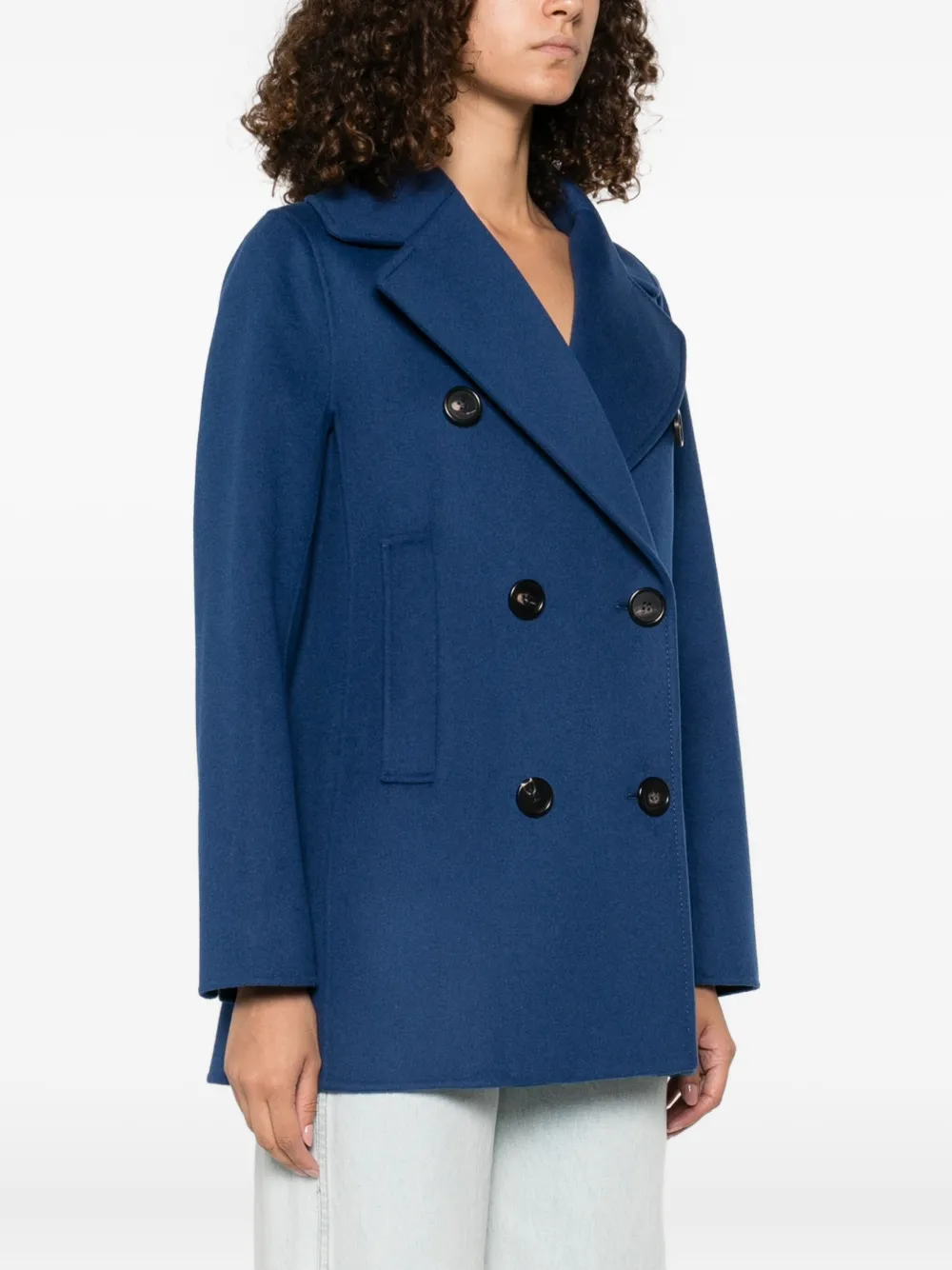 'S Max Mara double-breasted wool coat Blauw
