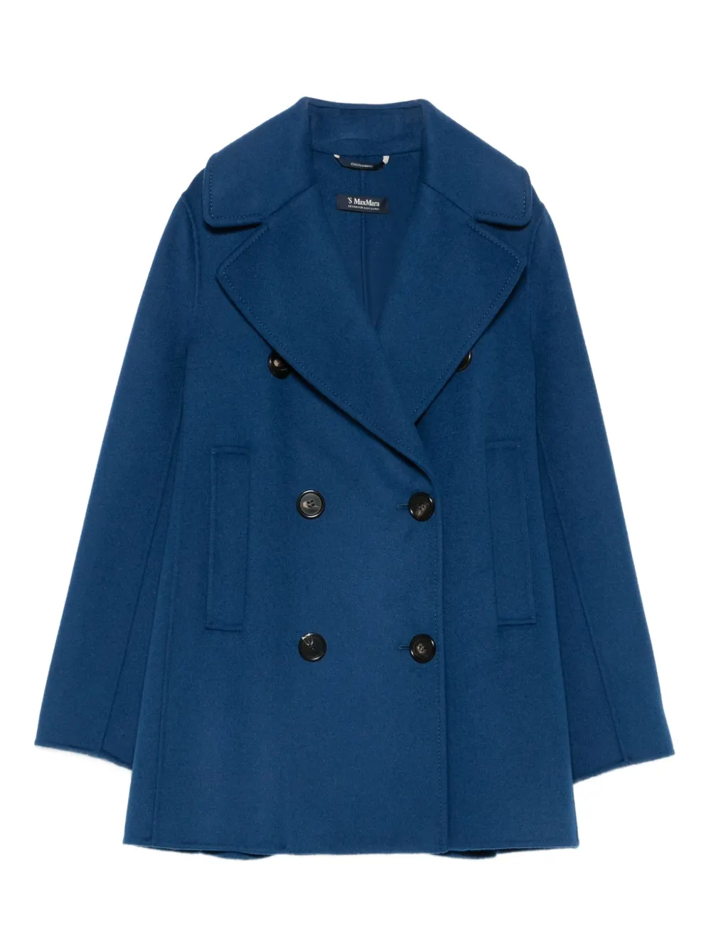 'S Max Mara double-breasted wool coat Blauw