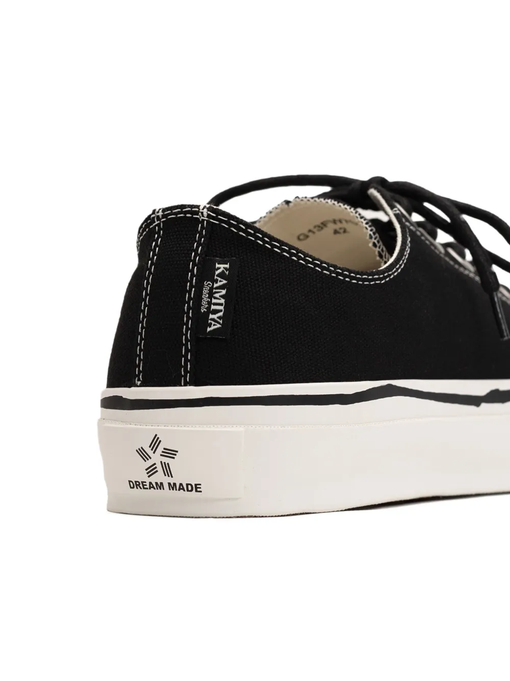 KAMIYA Joey vulcanized cotton sneakers Black