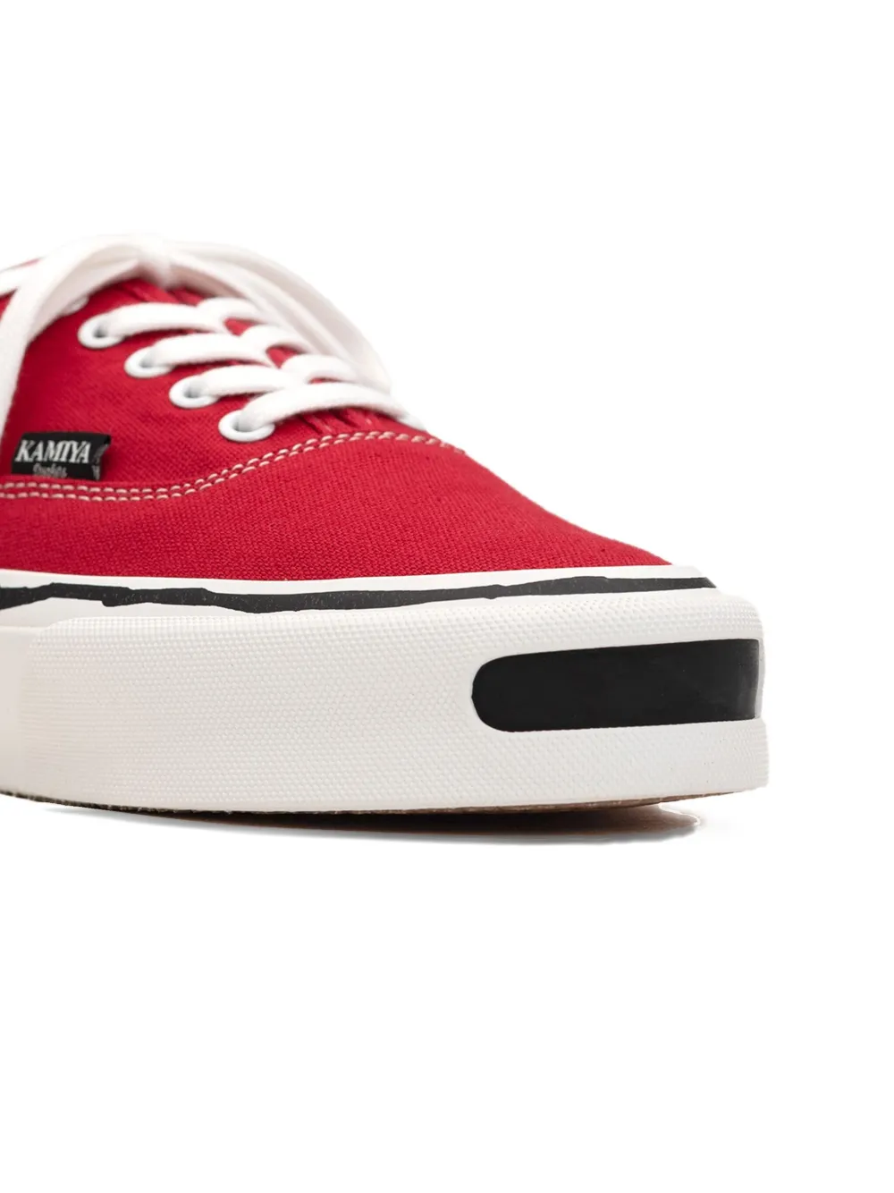 KAMIYA Herc canvas lace-up sneakers Red