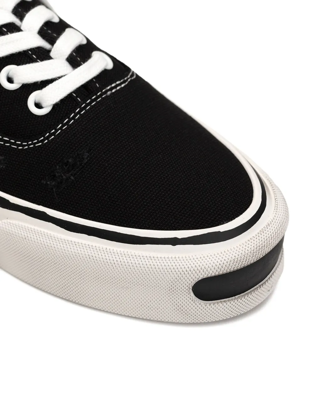 KAMIYA Herc distressed vulcanized sneakers Black