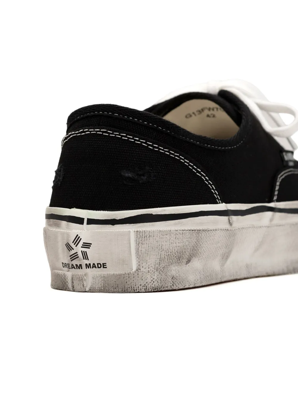 KAMIYA Herc distressed vulcanized sneakers Black