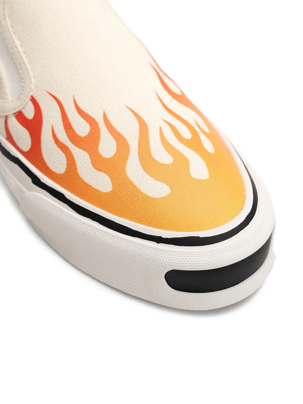 KAMIYA Cornell flame-pattern sneakers White