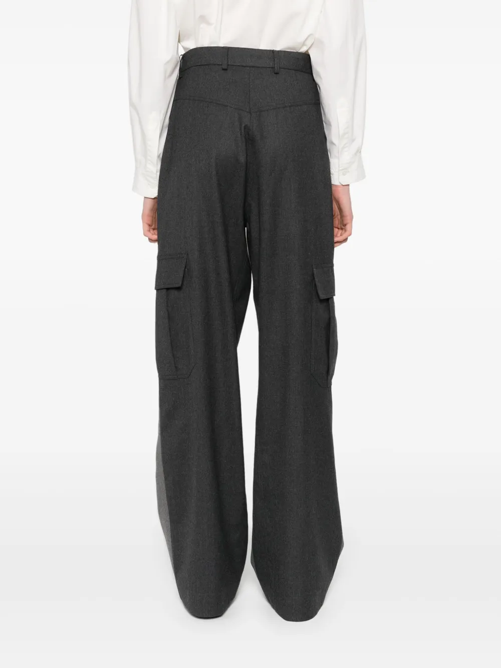 Stella McCartney Wollen straight broek Grijs