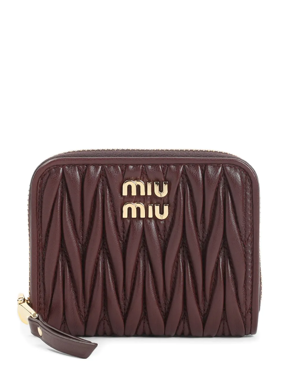 Miu Miu quilted zip-around wallet | Brown | Image 1