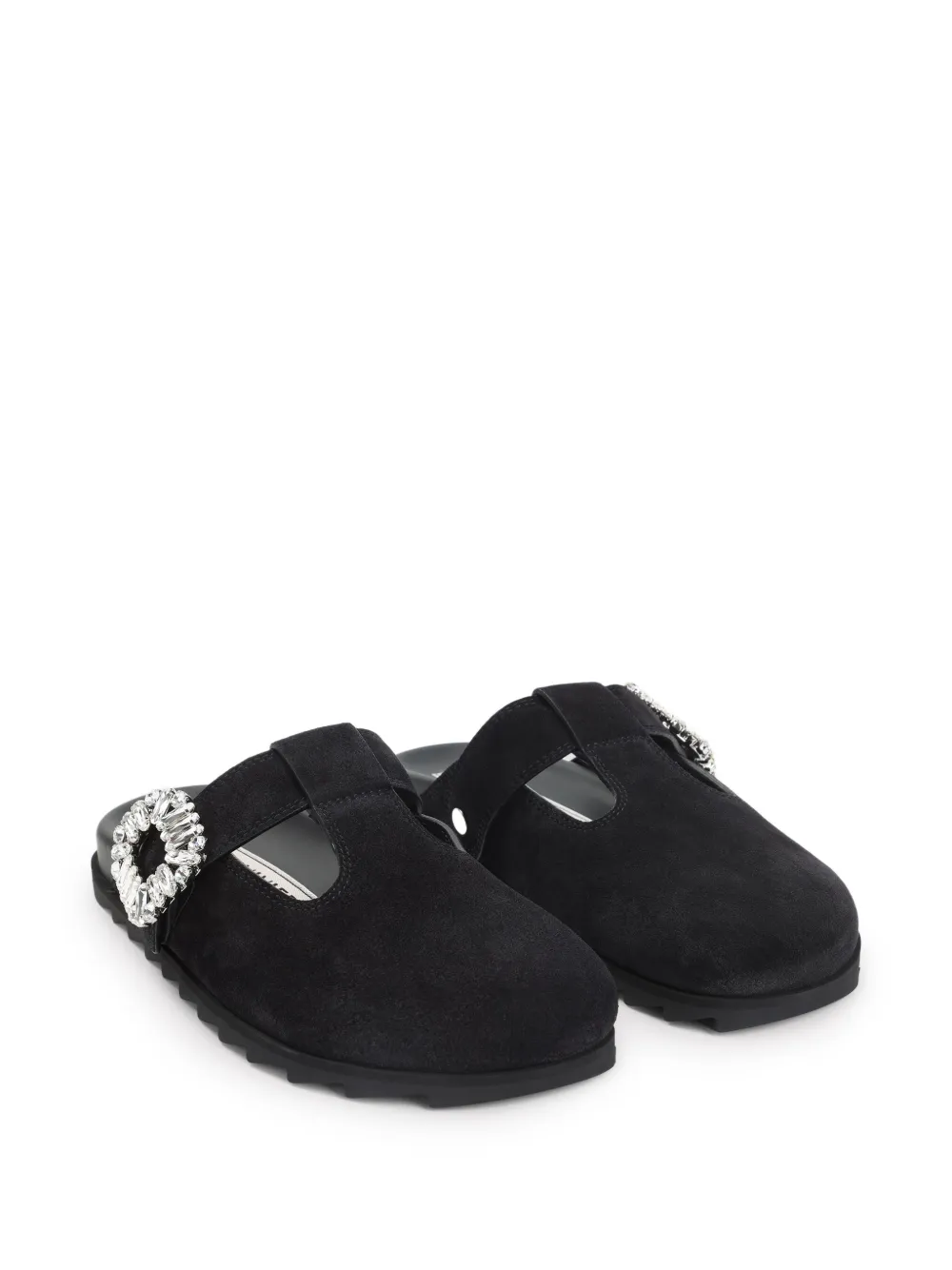 Roger Vivier Slidy Viv' crystal-embellished mules | Flat Mules | Image 2