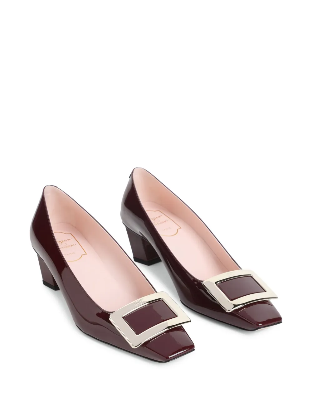 Roger Vivier 45mm Belle buckle-embellished block-heel pumps | Heeled Pumps | Image 2