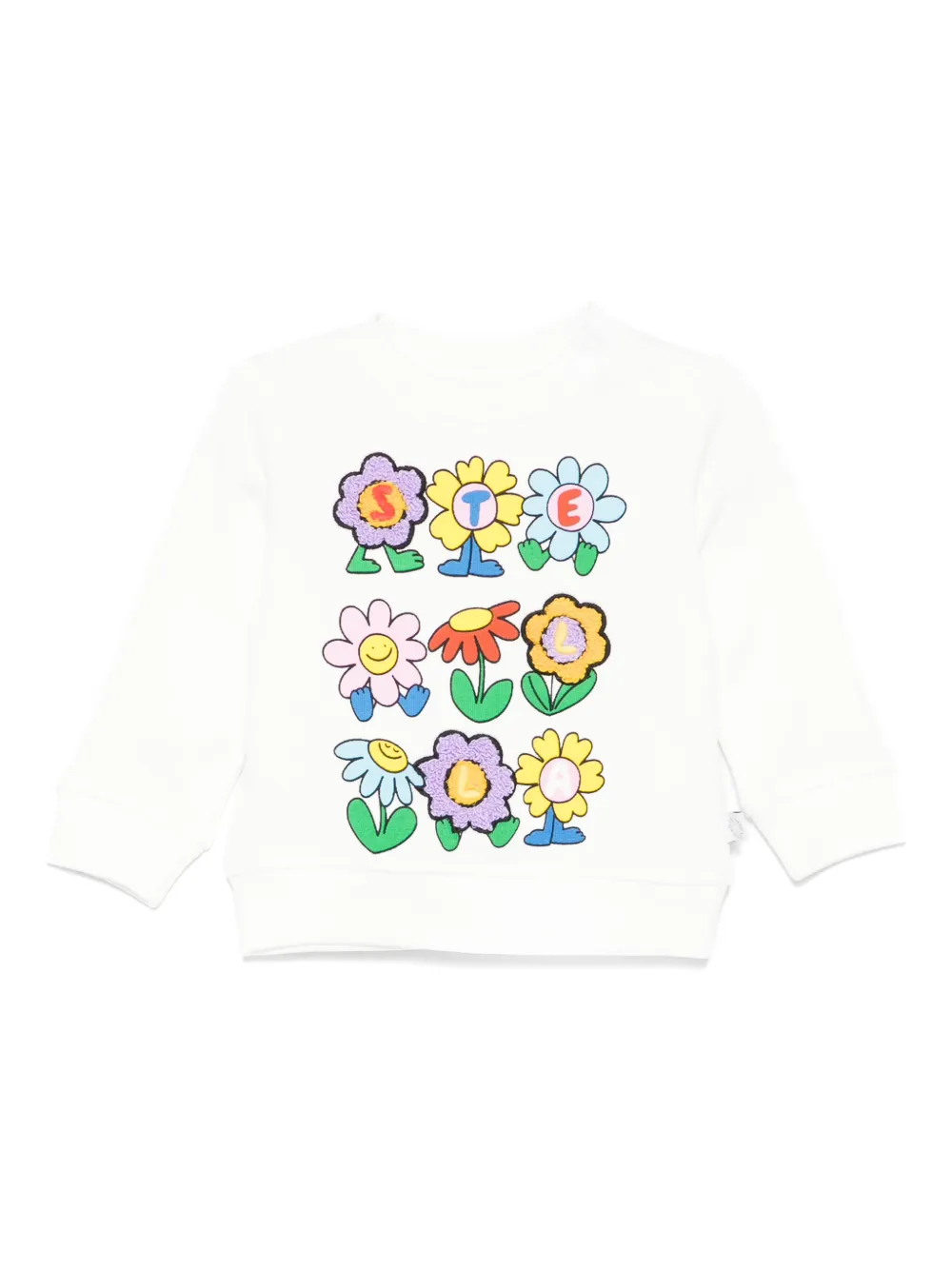 Stella McCartney Kids Sweater met bloe print Wit
