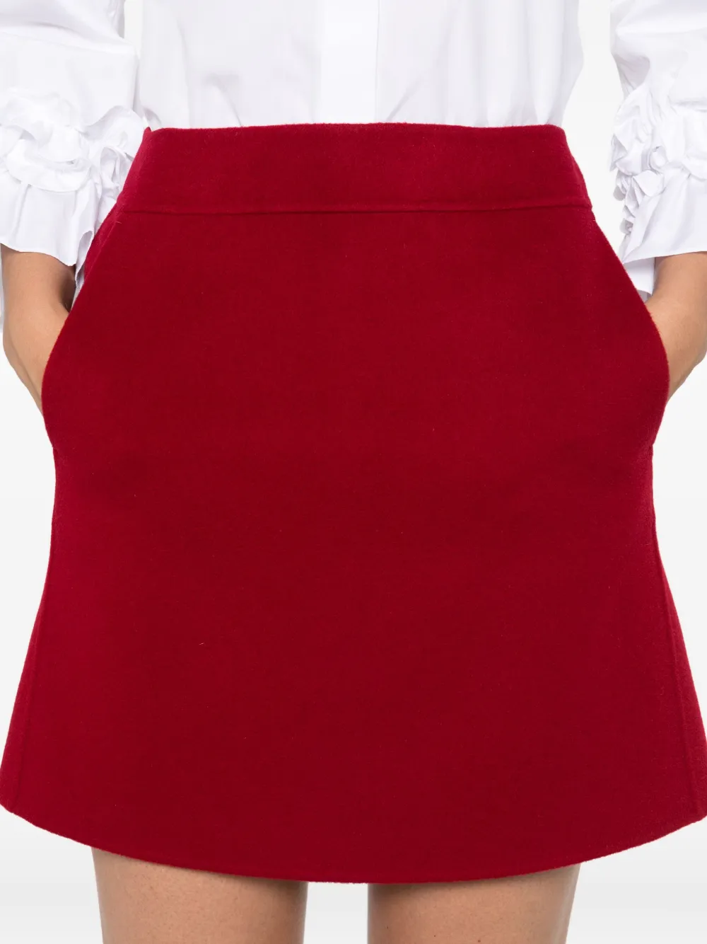 'S Max Mara pocket wool skirt Rood