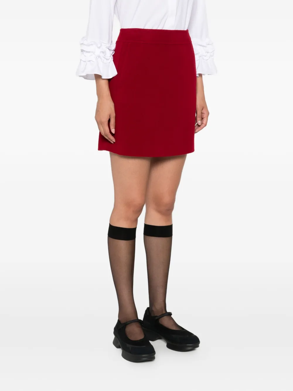 'S Max Mara pocket wool skirt Rood