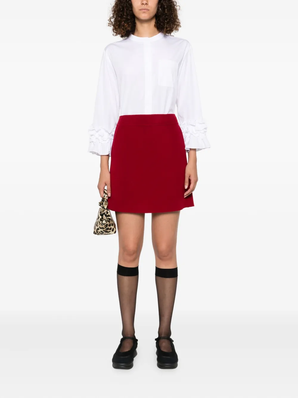 'S Max Mara pocket wool skirt Rood