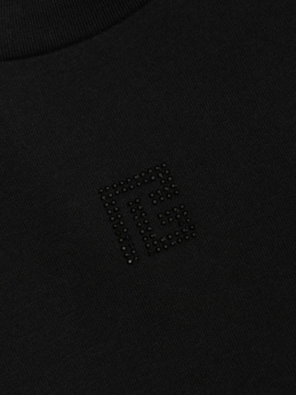 Balmain Kids crystal-embellished short-sleeve top Zwart