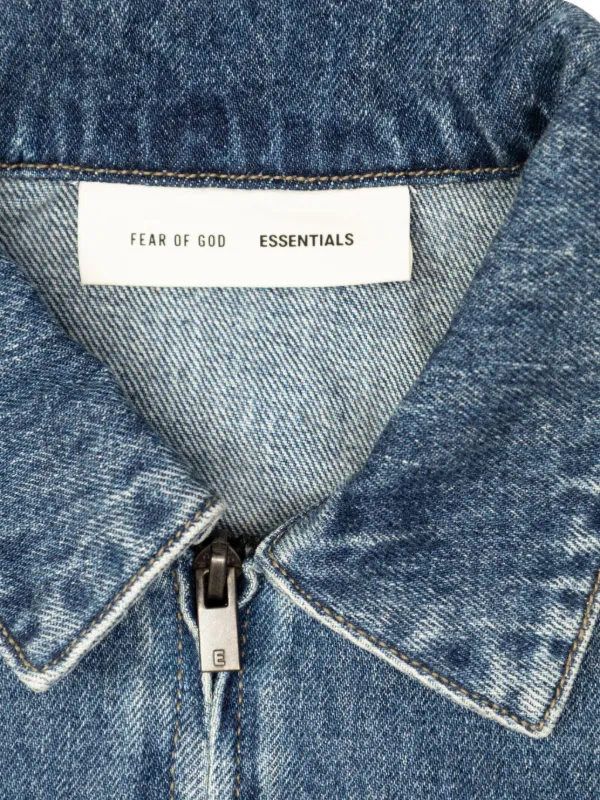 FEAR OF GOD ESSENTIALS KIDS ジップアップ デニムジャケット | ブルー
