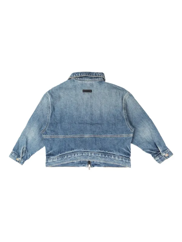 FEAR OF GOD ESSENTIALS KIDS ジップアップ デニムジャケット | ブルー