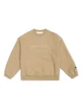 FEAR OF GOD ESSENTIALS KIDS embroidered logo sweatshirt - Brown