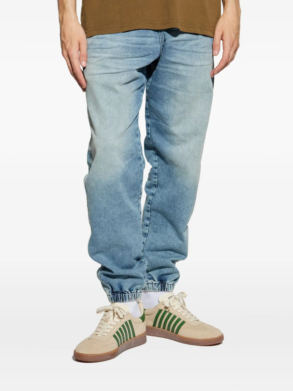 Diesel D-LABB-S elasticated-ankles jeans Blauw