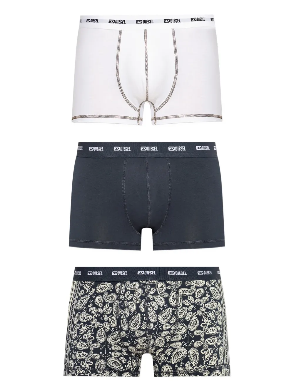 Diesel logo-waistband boxers (pack of three) Zwart