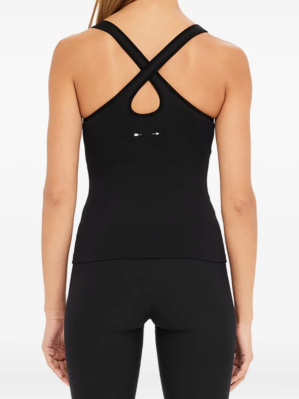 The Upside Performance tanktop met gekruiste bandjes Zwart