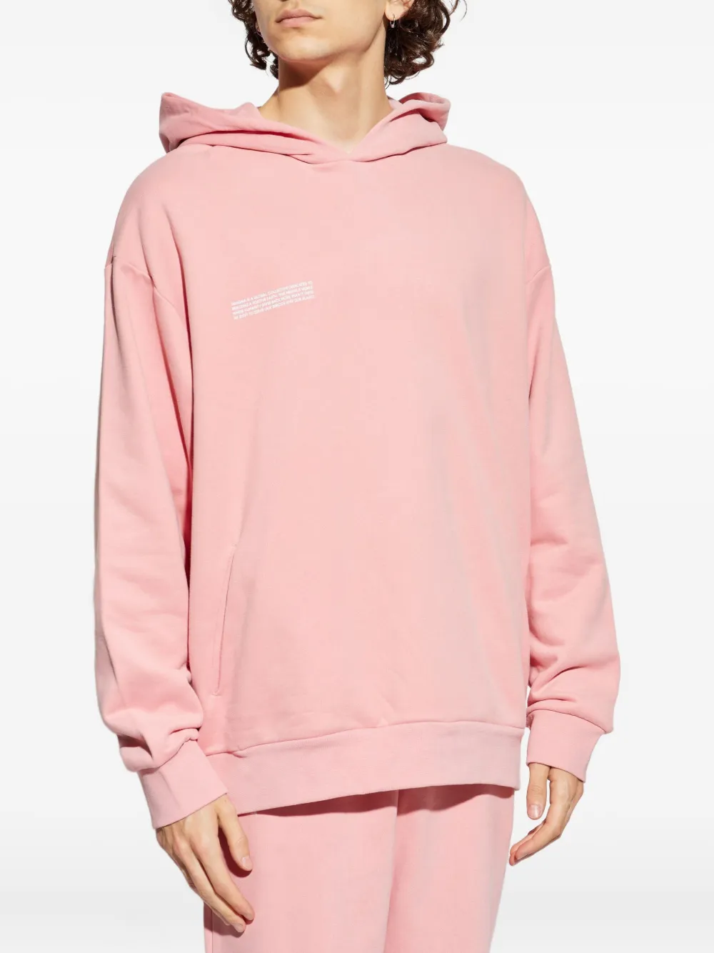 Pangaia Hoodie met tekst Roze