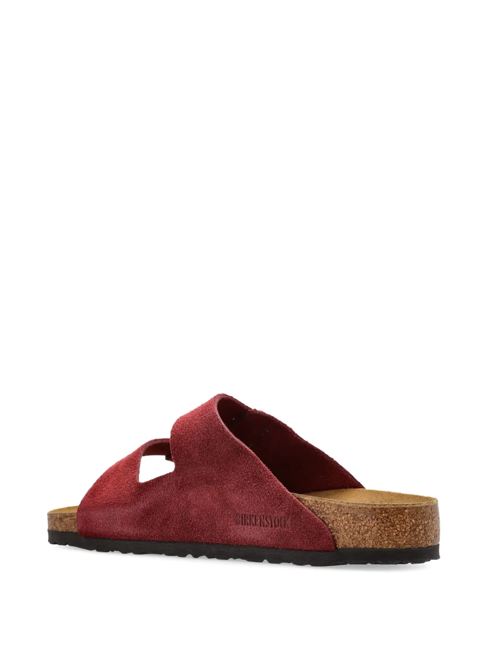 Birkenstock Arizona suède sandalen met dubbele gesp Rood