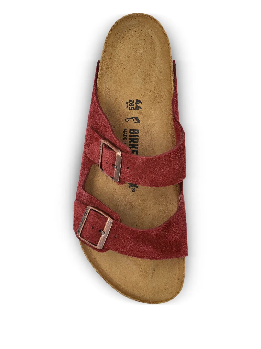 Birkenstock Arizona suède sandalen met dubbele gesp Rood