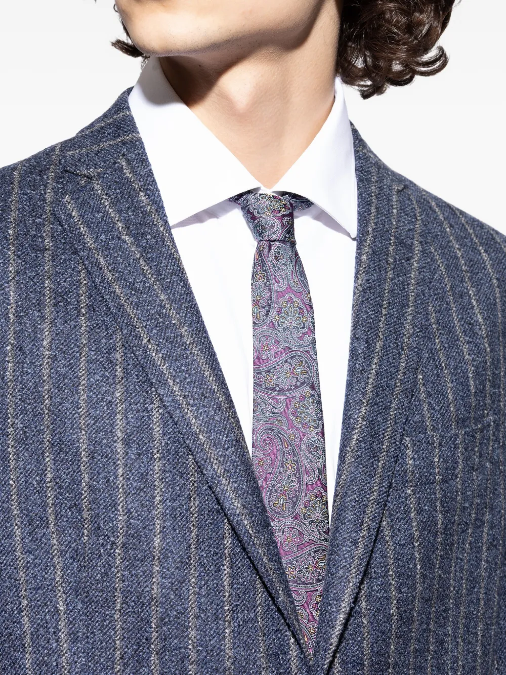 ETRO paisley-print silk tie Paars
