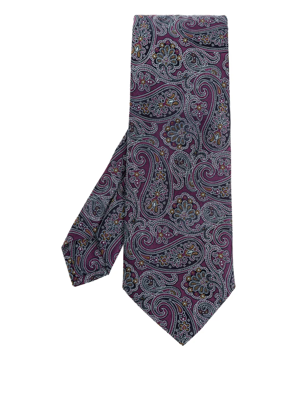 ETRO paisley-print silk tie Paars