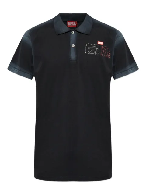 Diesel graphic-print polo shirt
