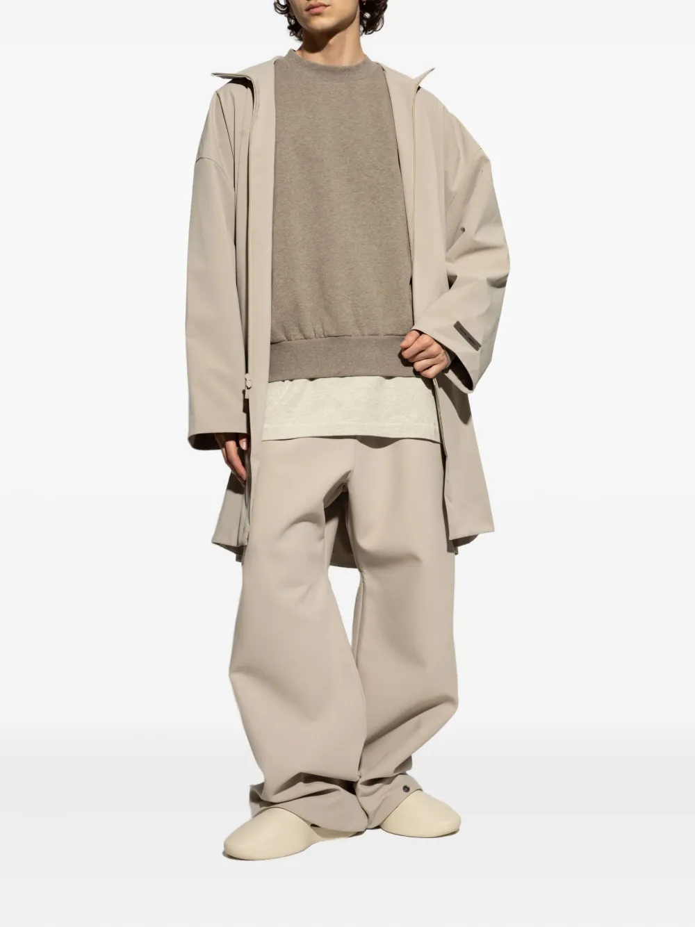 FEAR OF GOD ESSENTIALS Sweater met logo-applicatie Bruin