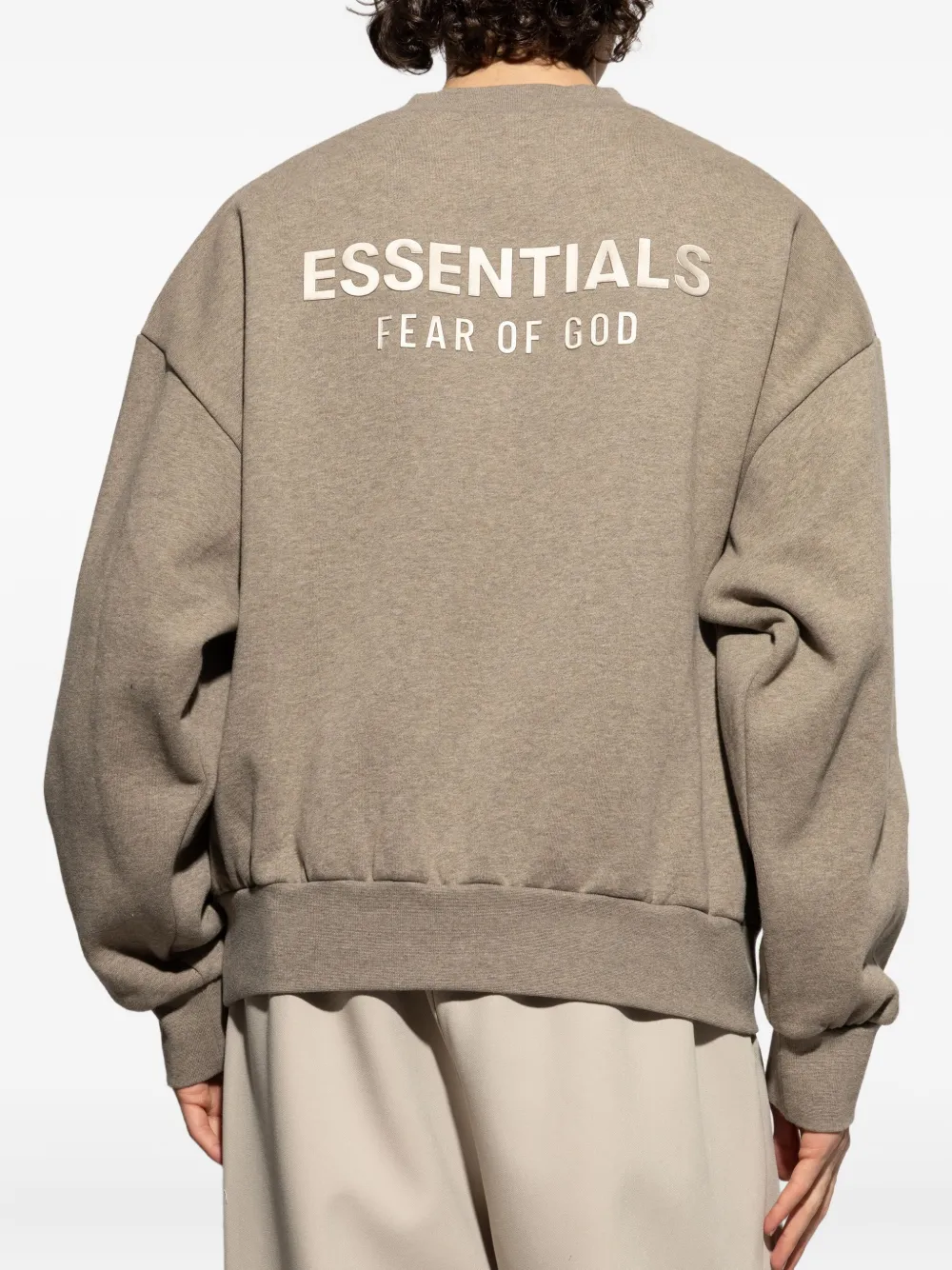 FEAR OF GOD ESSENTIALS Sweater met logo-applicatie Bruin