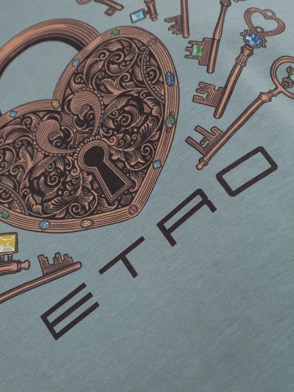 ETRO logo-print T-shirt Blauw