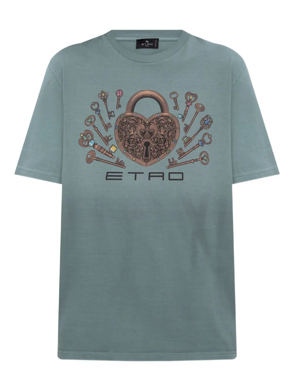 ETRO logo-print T-shirt Blauw