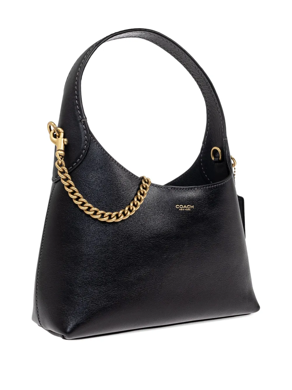 Coach Brooklyn 23 shopper verfraaid met ketting Zwart