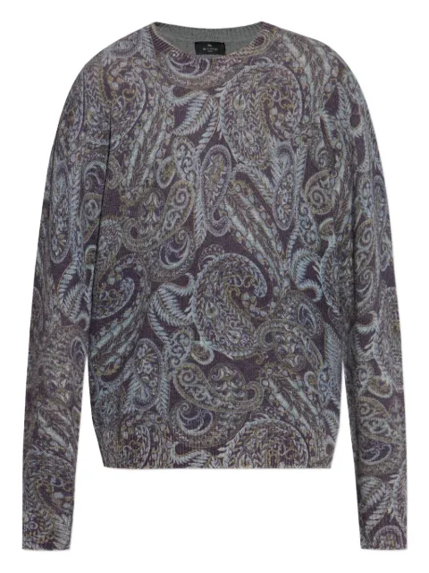 ETRO ペイズリーリブウールセーター