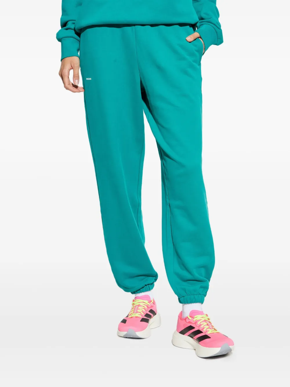 Pangaia elasticated-cuff track pants Groen