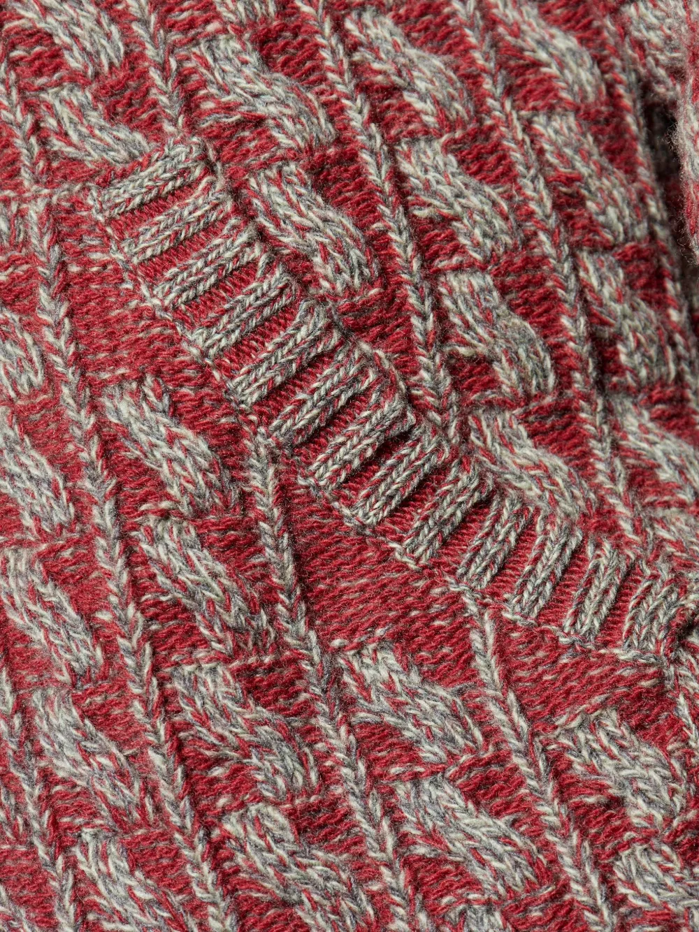 ETRO cable-knit zip-up hoodie Grijs