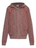 ETRO cable-knit zip-up hoodie - Grey