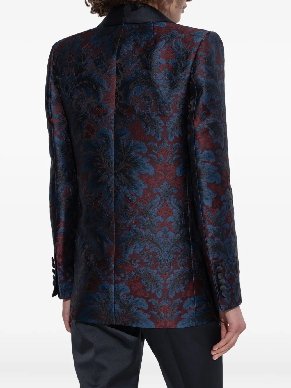 ETRO Blazer met paisley-print en sjaalrevers Blauw