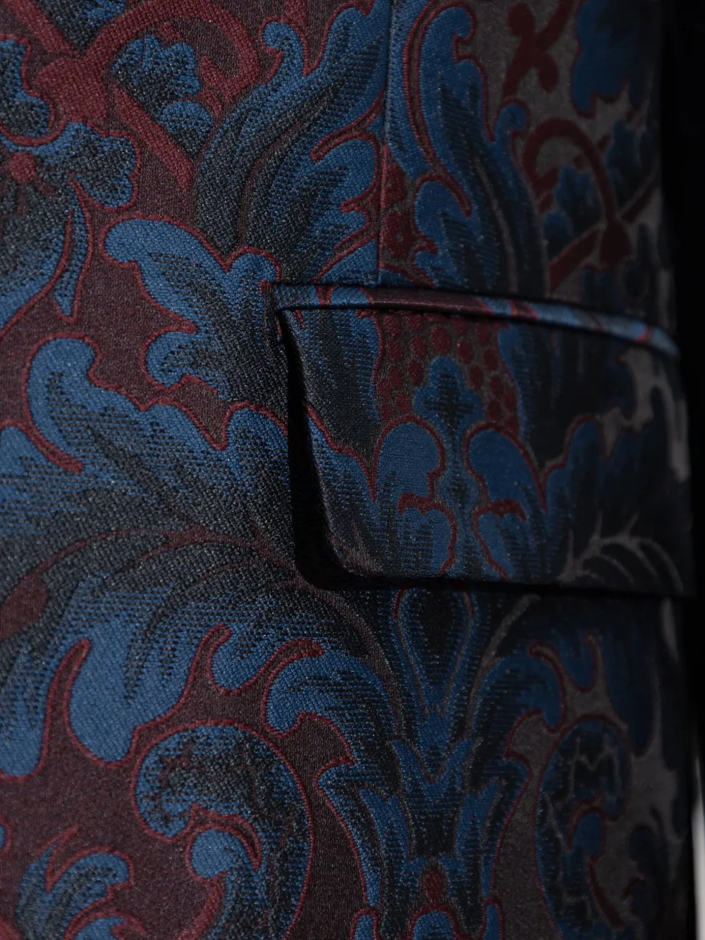 ETRO Blazer met paisley-print en sjaalrevers Blauw