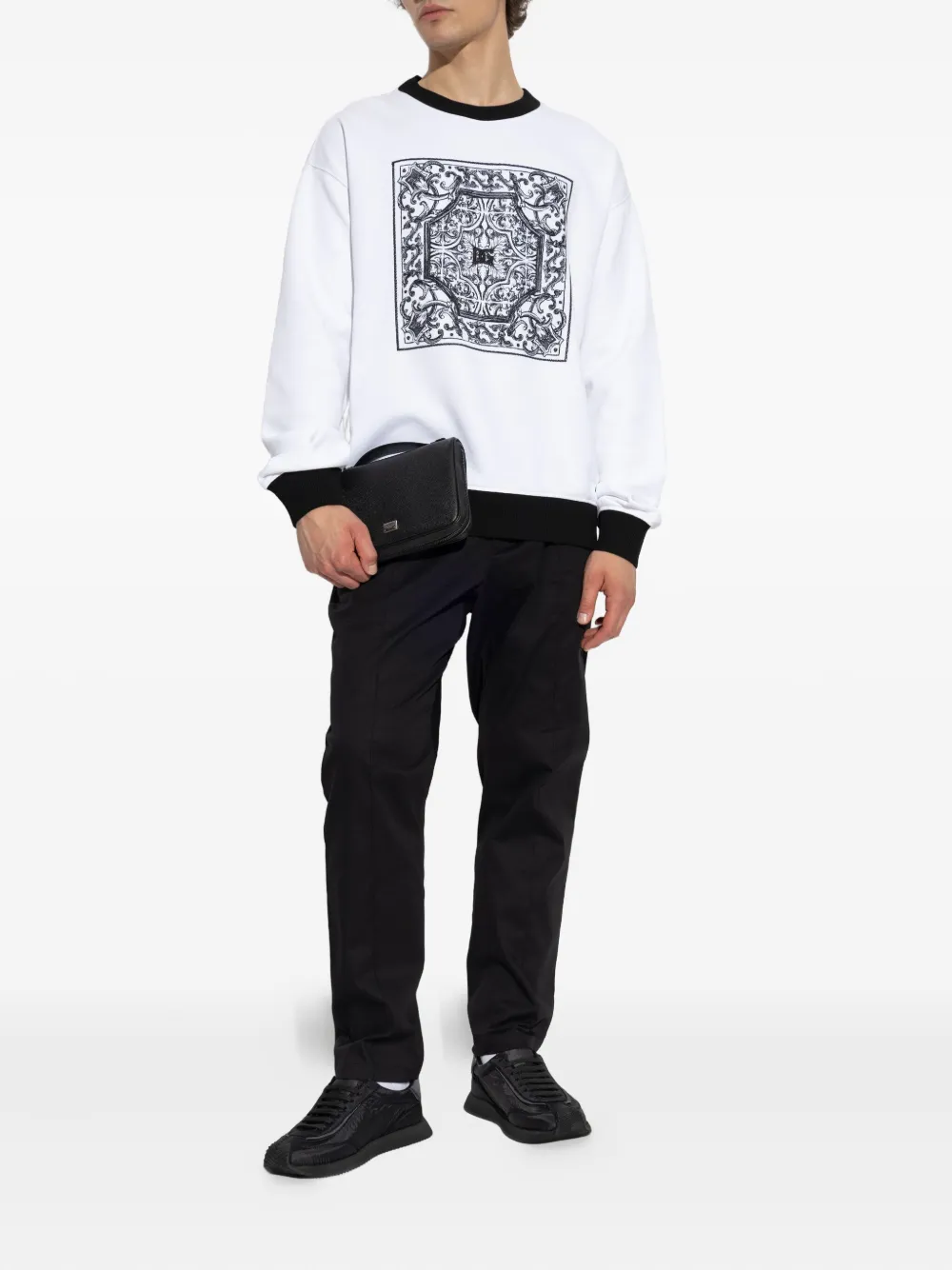 Dolce & Gabbana baroque-print sweatshirt Wit