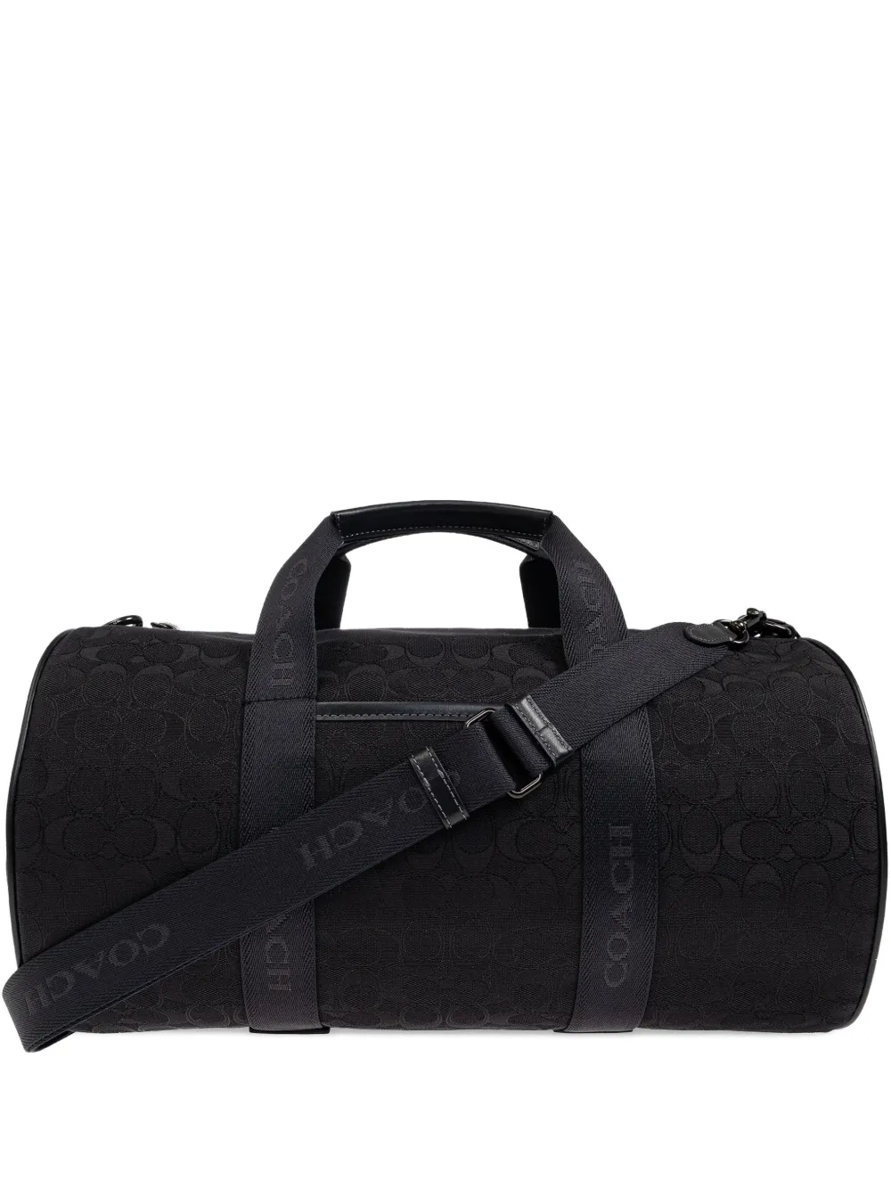 Coach Theo monogram cylindrical holdall Zwart